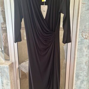 Tommy Bahama Black Ruched Sheath Dress